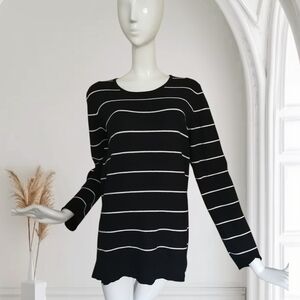 Kirkland Signature Black and White Striped Top